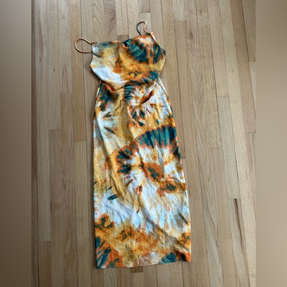Long tie dye dress white fox - Picture 4 of 6